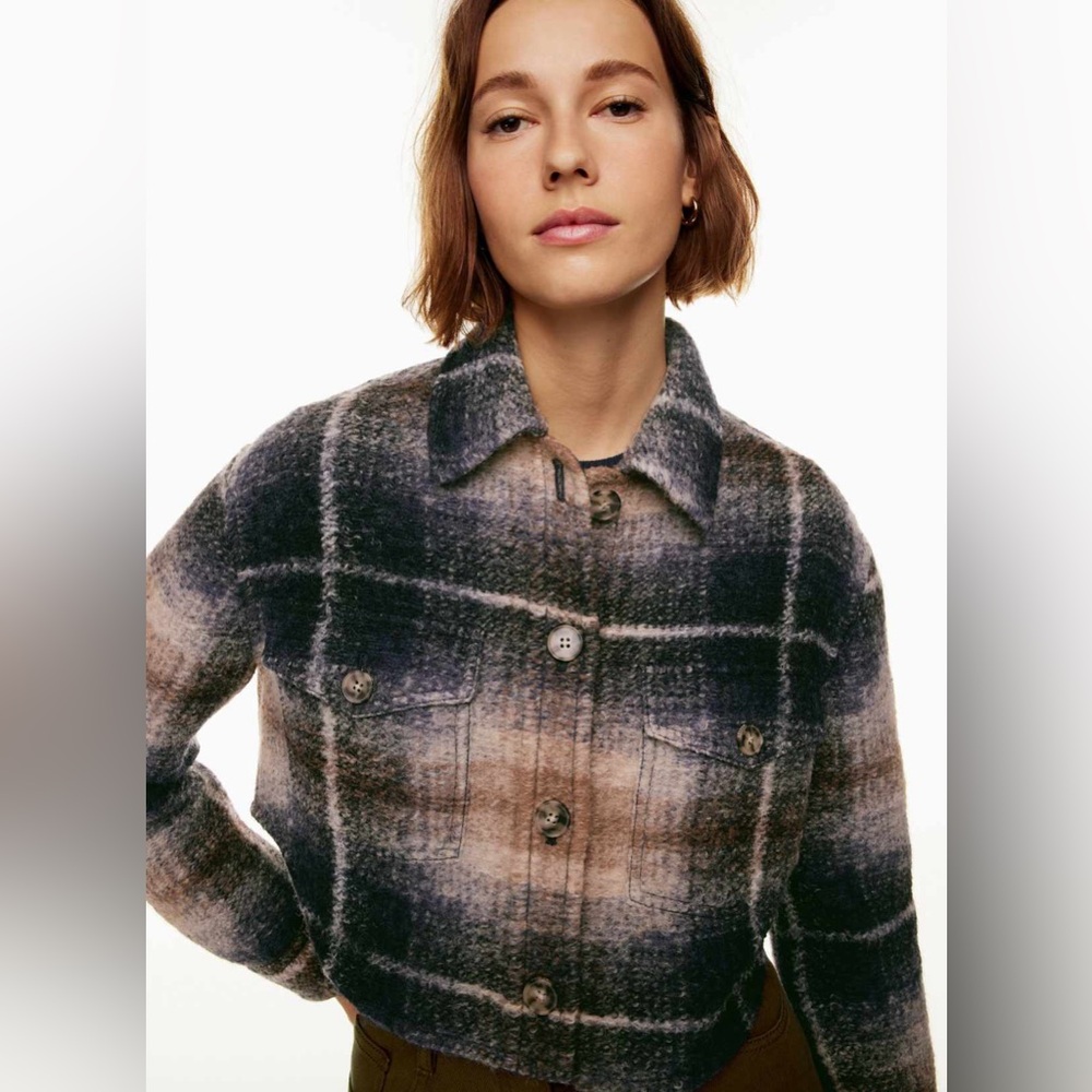 Wilfred Free Aritzia The Ganna Cropped Shirt Jacket